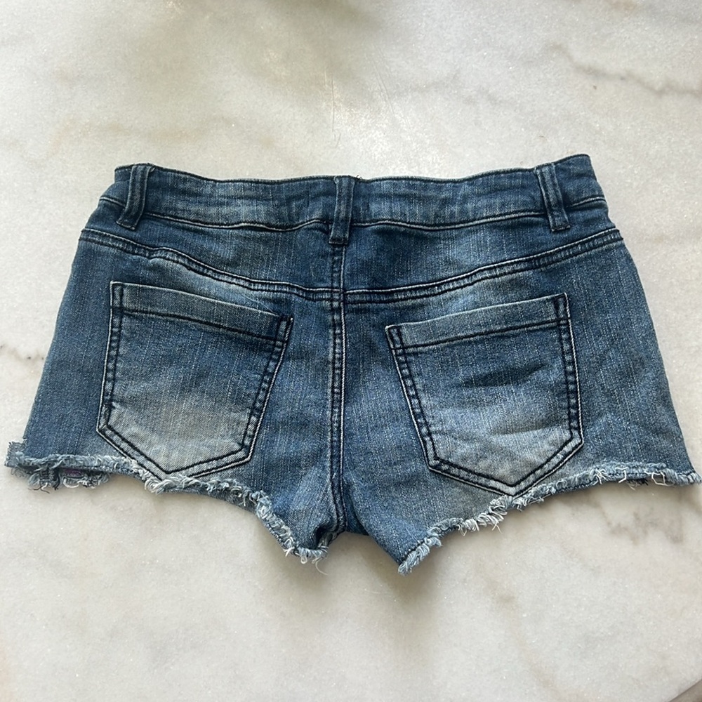 Aqua Jean Shorts - Picture 2 of 3